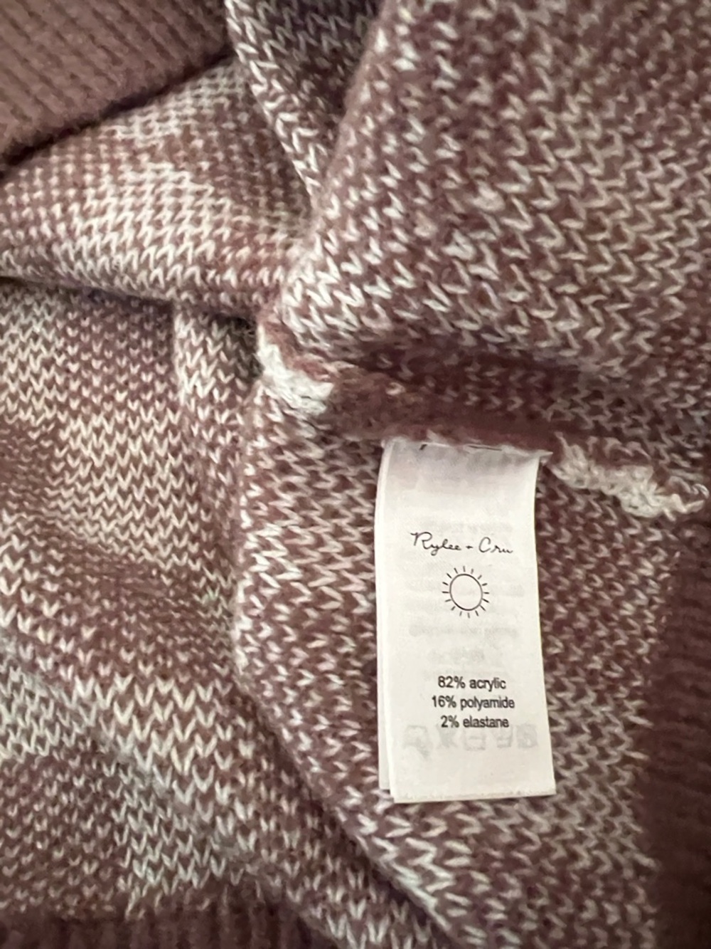 Rylee + Cru Women’s Checkered Knit Pullover XL - Picture 4 of 5
